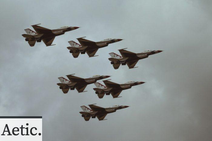 six fighter jets