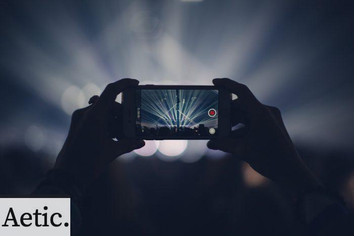 iphone, concert, lights