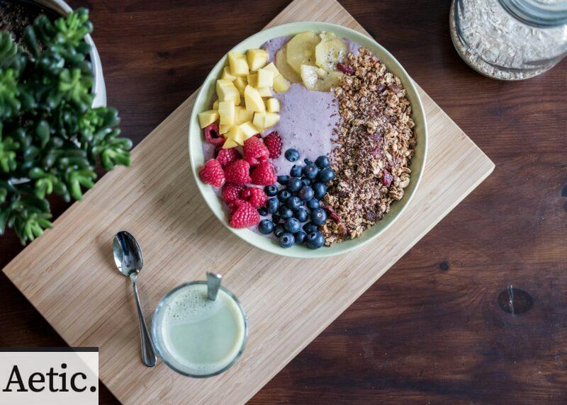 flat lay photography of fruits on plate