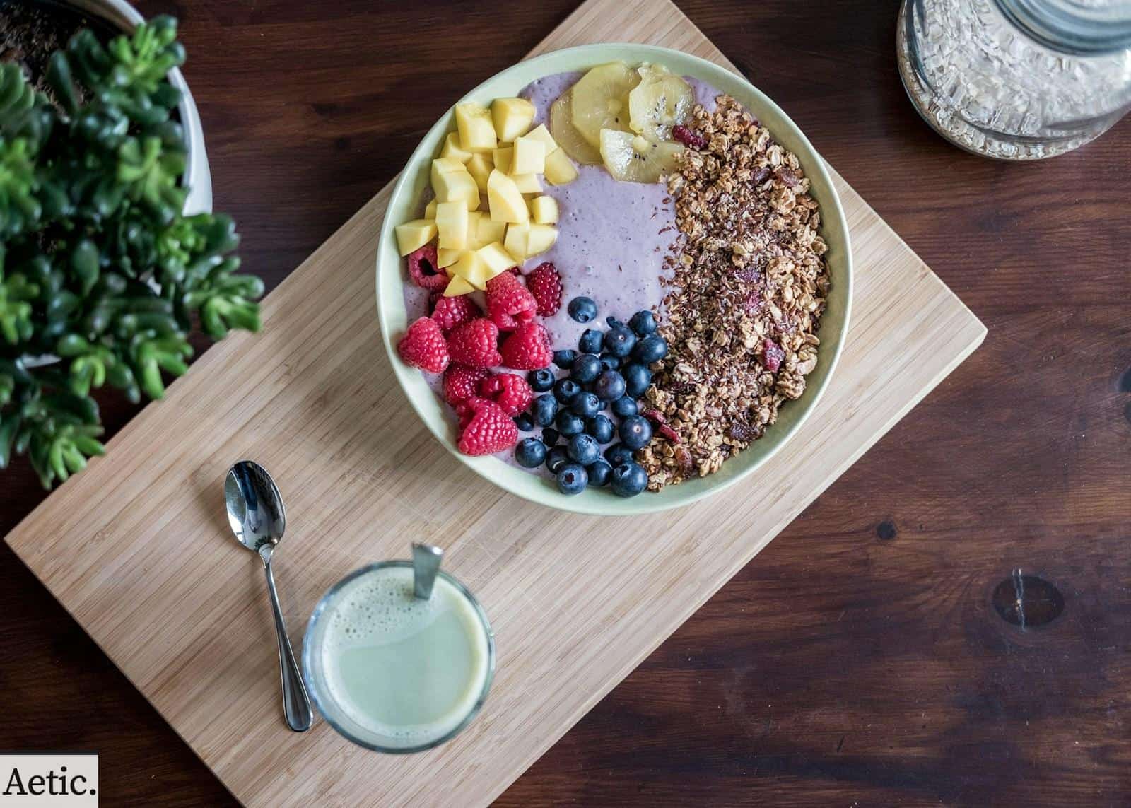 flat lay photography of fruits on plate